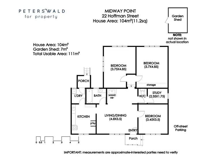 Floorplan of Homely house listing, 22 Hoffman Street, Midway Point TAS 7171