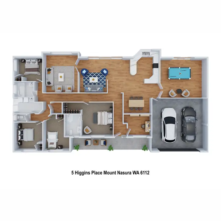 Floorplan of Homely house listing, 5 Higgins Place, Mount Nasura WA 6112