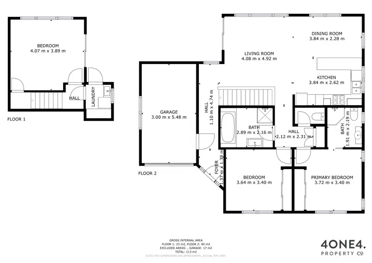 Floorplan of Homely villa listing, 1/8 Sawyer Avenue, West Moonah TAS 7009