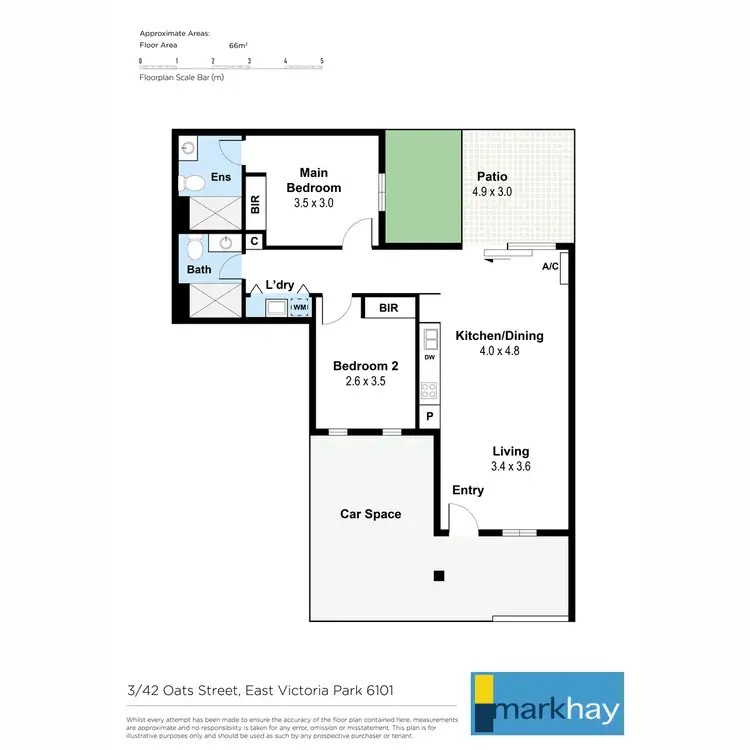 Floorplan of Homely apartment listing, 3/42 Oats Street, East Victoria Park WA 6101
