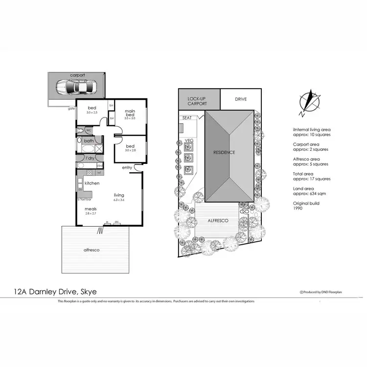 Floorplan of Homely unit listing, 12A Darnley Drive, Skye VIC 3977