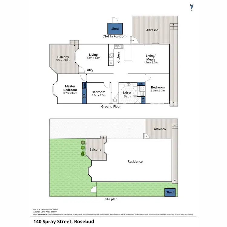 Floorplan of Homely house listing, 140 Spray Street, Rosebud VIC 3939