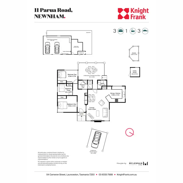 Floorplan of Homely house listing, 11 Parua Road, Newnham TAS 7248