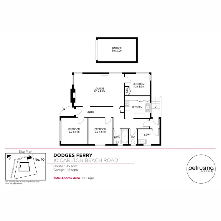 Floorplan of Homely house listing, 10 Carlton Beach Road, Dodges Ferry TAS 7173
