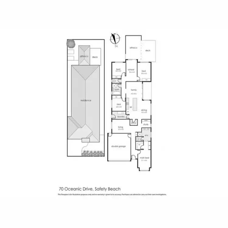 Floorplan of Homely house listing, 70 Oceanic Drive, Safety Beach VIC 3936