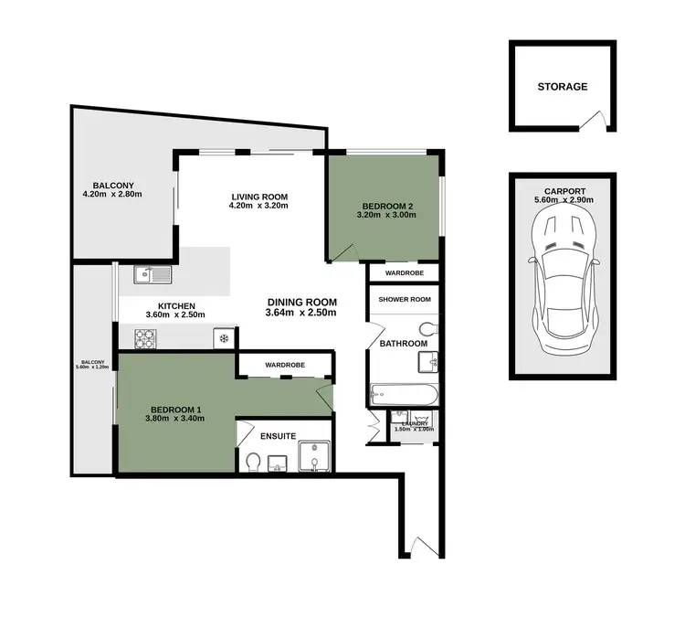 Floorplan of Homely apartment listing, 4094/37C Harbour Road, Hamilton QLD 4007