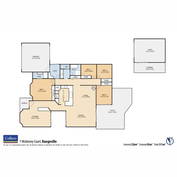 Floorplan of Homely house listing, 7 McKinney Court, Rangeville QLD 4350