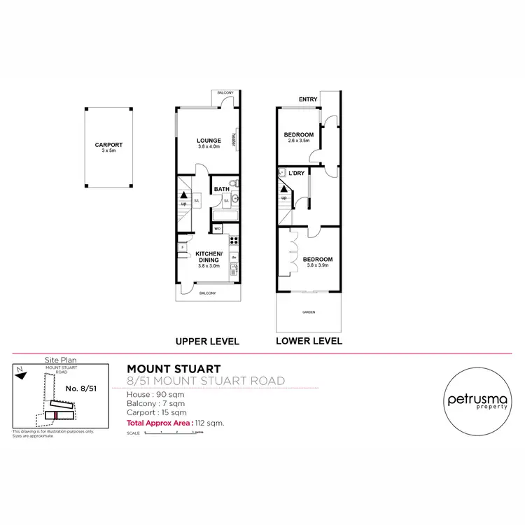 Floorplan of Homely unit listing, 8/51 Mount Stuart Road, Mount Stuart TAS 7000
