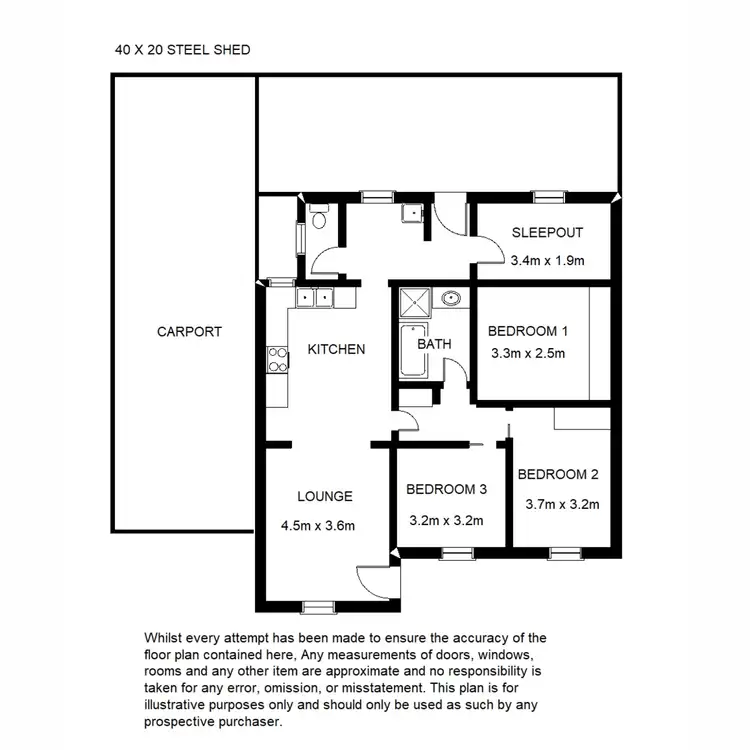 Floorplan of Homely semi-detached listing, 11 Riches Street, Port Augusta West SA 5700