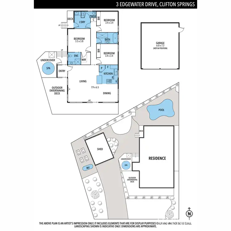 Floorplan of Homely house listing, 3 Edgewater Drive, Clifton Springs VIC 3222