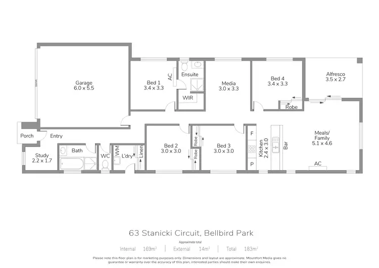 Floorplan of Homely house listing, 63 Stanicki Circuit, Bellbird Park QLD 4300