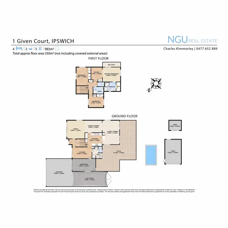 Floorplan of Homely house listing, 1 Given Court, Ipswich QLD 4305