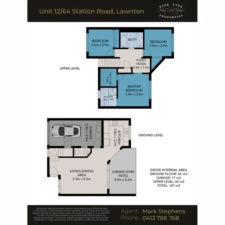Floorplan of Homely townhouse listing, 12/64 Station Road, Lawnton QLD 4501