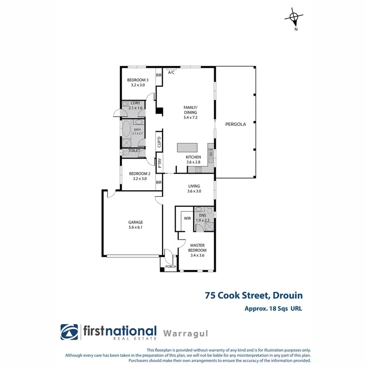 Floorplan of Homely house listing, 75 Cook Street, Drouin VIC 3818