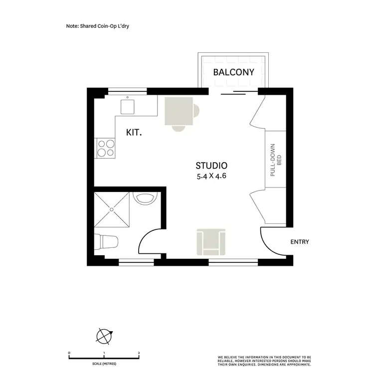 Floorplan of Homely studio listing, 11/27 Sutherland Street (Access via Hargrave Lne), Paddington NSW 2021