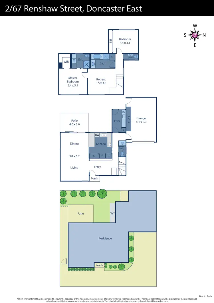 Floorplan of Homely townhouse listing, 2/67 Renshaw Street, Doncaster East VIC 3109