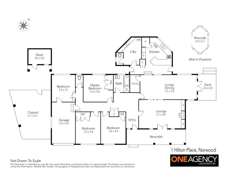 Floorplan of Homely house listing, 1 Hilton Place, Norwood TAS 7250