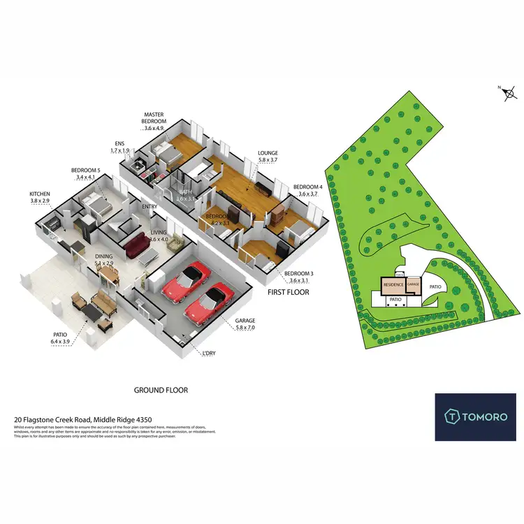Floorplan of Homely house listing, 20 Flagstone Creek Road, Middle Ridge QLD 4350
