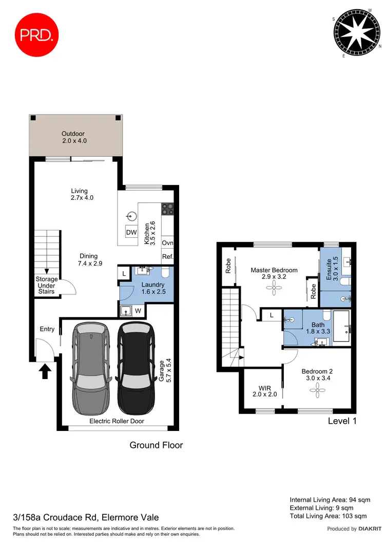 Floorplan of Homely townhouse listing, 3/158a Croudace Road, Elermore Vale NSW 2287