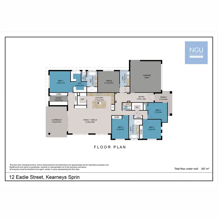 Floorplan of Homely house listing, 12 Eadie Street, Kearneys Spring QLD 4350