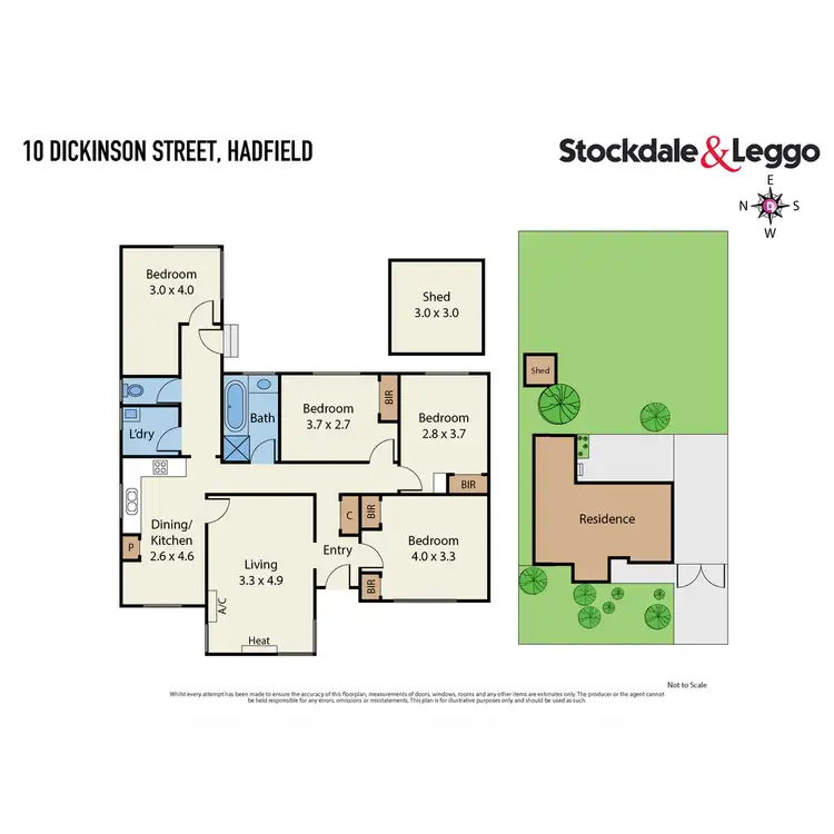 Floorplan of Homely house listing, 10 Dickinson Street, Hadfield VIC 3046