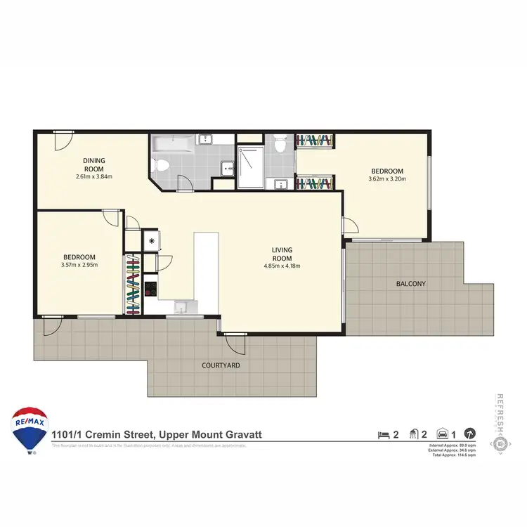 Floorplan of Homely apartment listing, 1101/5 Cremin Street, Upper Mount Gravatt QLD 4122