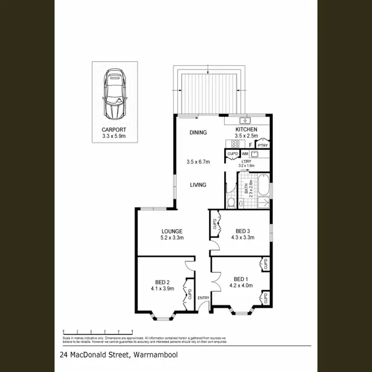 Floorplan of Homely house listing, 24 MacDonald Street, Warrnambool VIC 3280