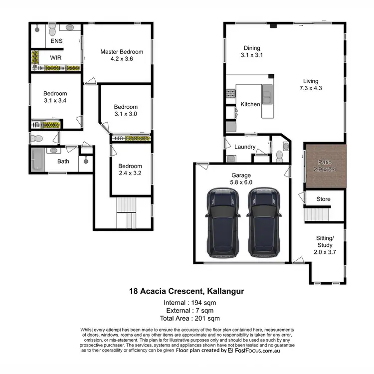 Floorplan of Homely house listing, 18 Acacia Crescent, Kallangur QLD 4503