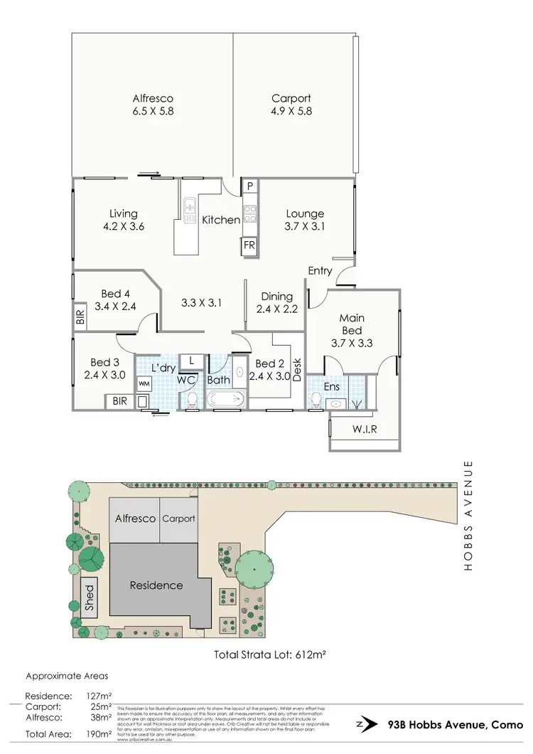 Floorplan of Homely house listing, 93B Hobbs Avenue, Como WA 6152