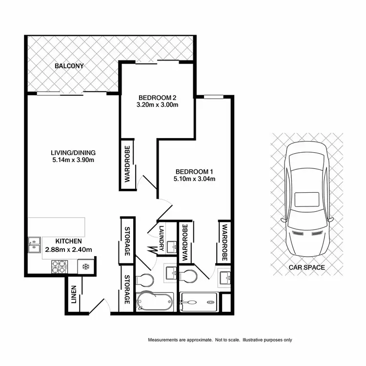 Floorplan of Homely unit listing, 44/144-148 High Street, Penrith NSW 2750