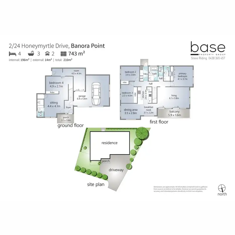 Floorplan of Homely semi-detached listing, 2/24 Honeymyrtle Drive, Banora Point NSW 2486