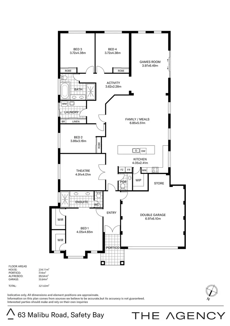 Floorplan of Homely house listing, 63 Malibu Road, Safety Bay WA 6169
