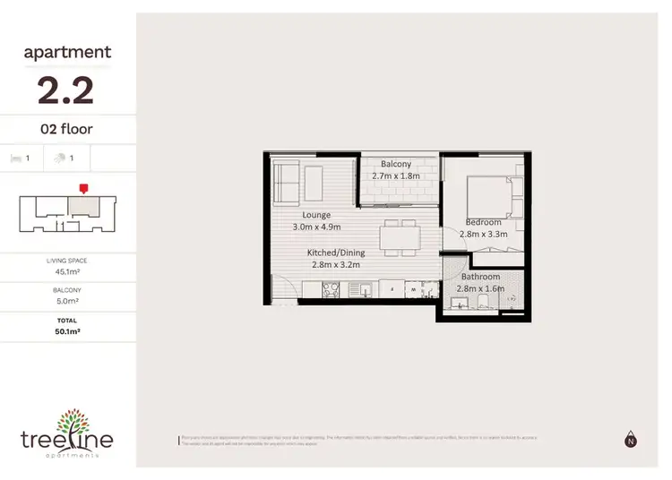 Floorplan of Homely apartment listing, 202/58 Moore Street, Footscray VIC 3011