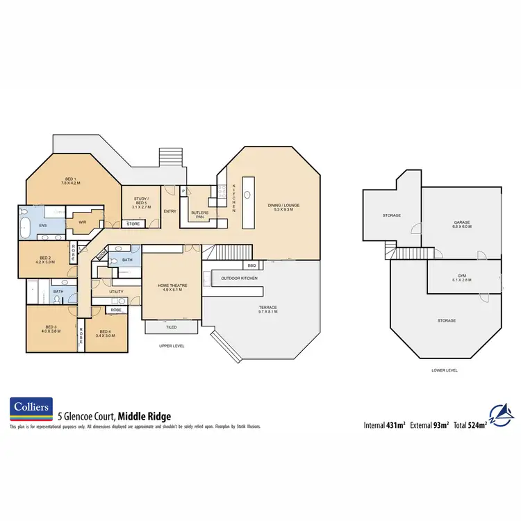 Floorplan of Homely house listing, 5 Glencoe Court, Middle Ridge QLD 4350