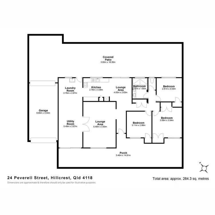 Floorplan of Homely house listing, 24 Peverell Street, Hillcrest QLD 4118