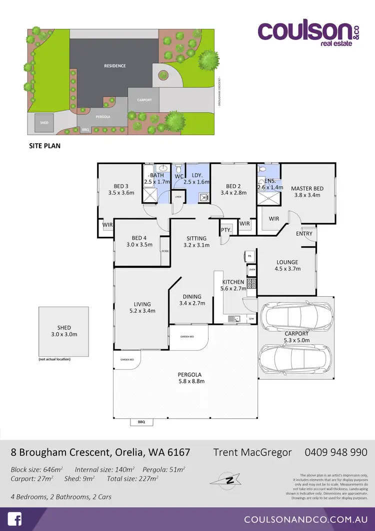 Floorplan of Homely house listing, 8 Brougham Crescent, Orelia WA 6167