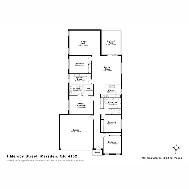 Floorplan of Homely house listing, 1 Melody Street, Marsden QLD 4132