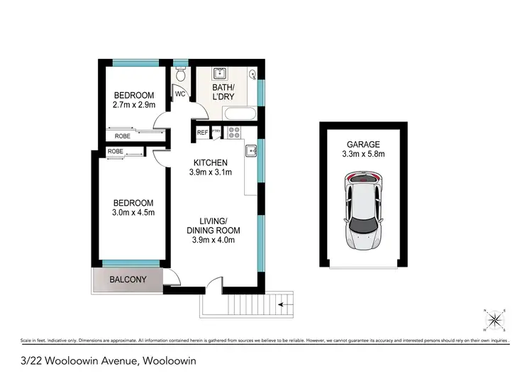 Floorplan of Homely unit listing, 3/22 Wooloowin Avenue, Wooloowin QLD 4030