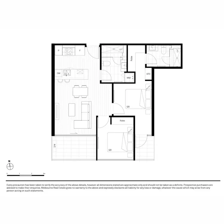 Floorplan of Homely apartment listing, 1206/7 Aspen Street, Moonee Ponds VIC 3039