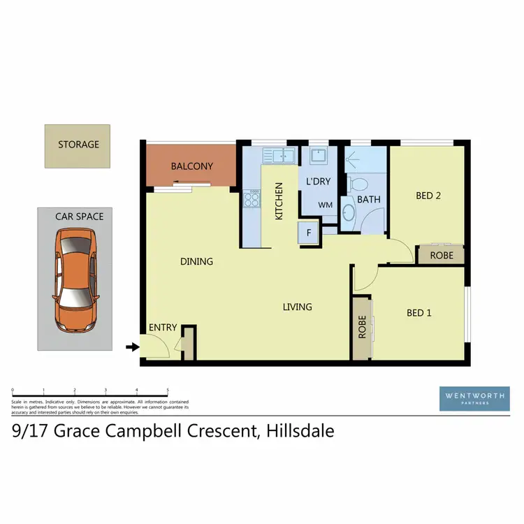 Floorplan of Homely apartment listing, 9/17 Grace Campbell Crescent, Hillsdale NSW 2036