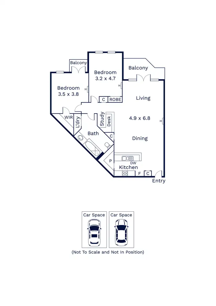 Floorplan of Homely apartment listing, 12/1 Gatehouse Drive, Kensington VIC 3031