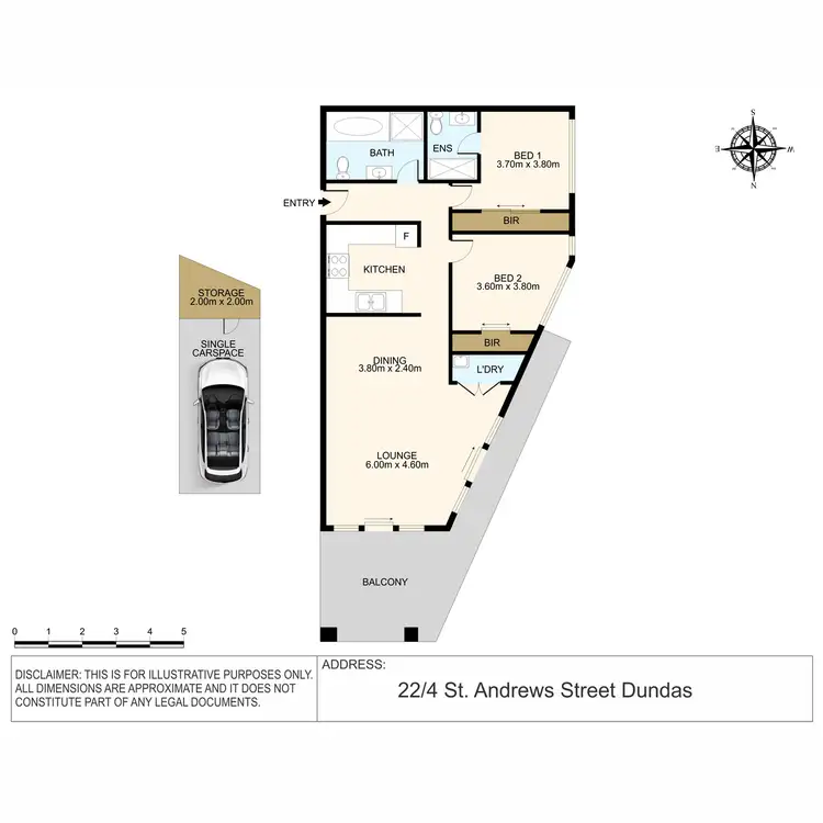 Floorplan of Homely apartment listing, 22/4-5 St Andrew Place, Dundas NSW 2117