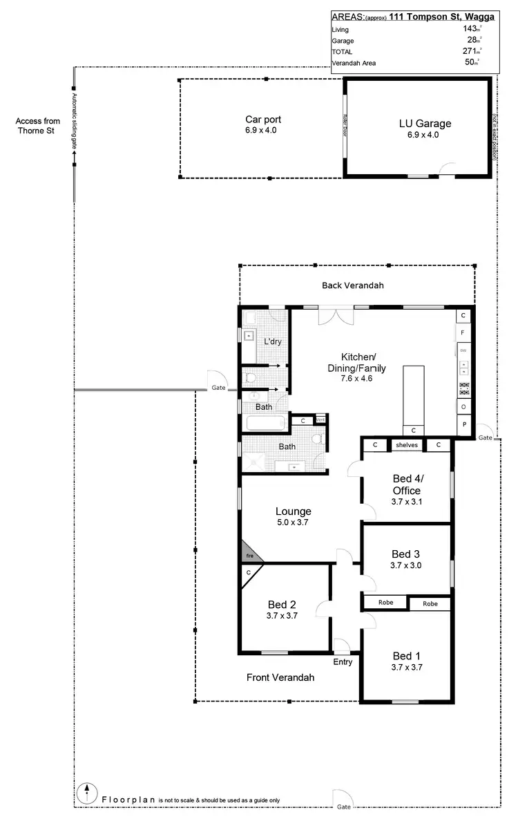 Floorplan of Homely house listing, 111 Tompson Street, Wagga Wagga NSW 2650