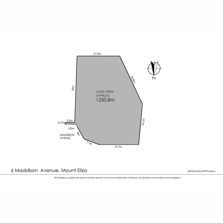 Floorplan of Homely land listing, 6 Maddison Avenue, Mount Eliza VIC 3930