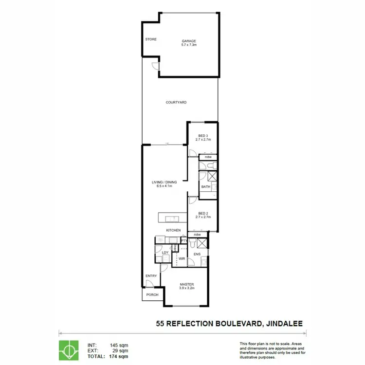 Floorplan of Homely house listing, 55 Reflection Boulevard, Jindalee WA 6036
