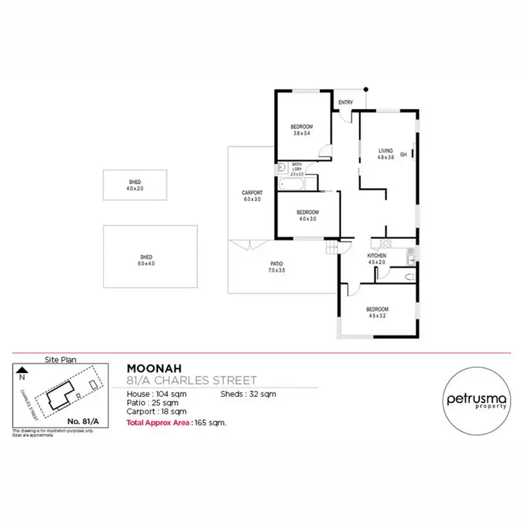 Floorplan of Homely house listing, 81A Charles Street, Moonah TAS 7009