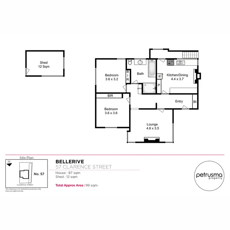 Floorplan of Homely house listing, 57 Clarence Street, Bellerive TAS 7018