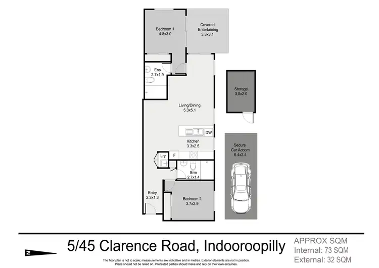 Floorplan of Homely apartment listing, 5/45 Clarence Road, Indooroopilly QLD 4068