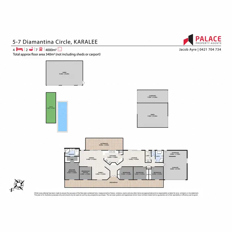 Floorplan of Homely house listing, 5-7 Diamantina Circle, Karalee QLD 4306