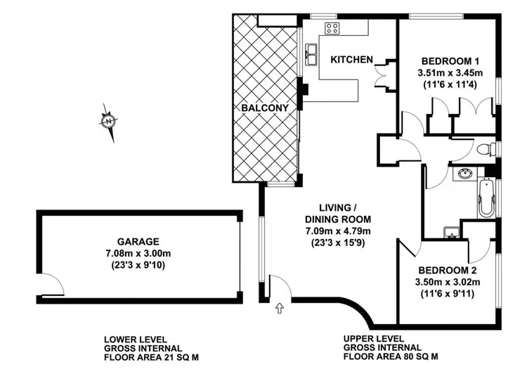 Floorplan of Homely apartment listing, 2/74 Wagner Road, Clayfield QLD 4011